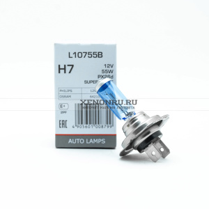 Лампа галогенная H7 LYNXauto SUPER WHITE L10755B 