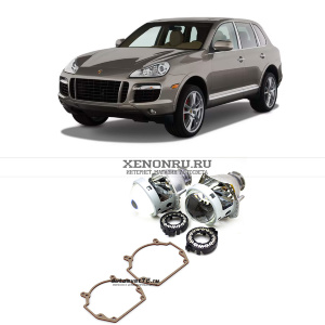 Биксеноновые линзы в Porsche Cayenne 955 (2002-2007)  